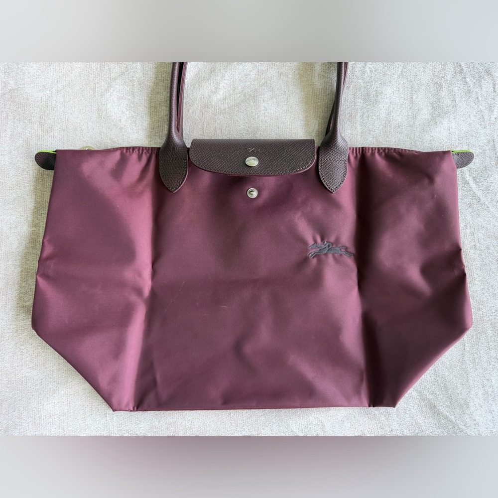 Longchamp Le Pliage Green Tote Large - Burgundy - Picture 4 of 16